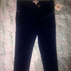 JUICY COUTURE GIRL's NAVY CROP PONTE PANTS Sz.8